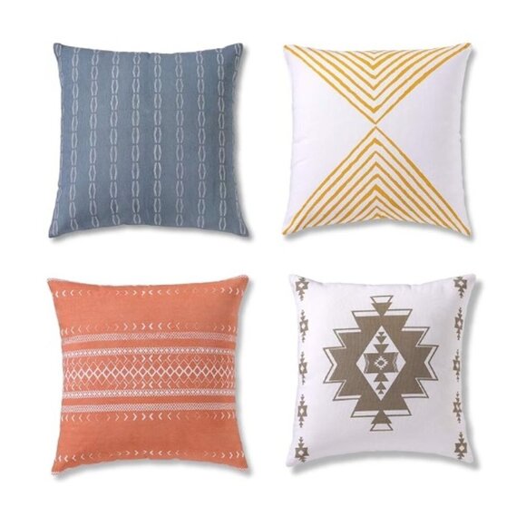 Bohemian Pillow Covers 18"x18", Set of 4 - Picture 2 of 11